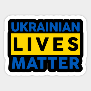 Ukrainian Lives Matter Sticker